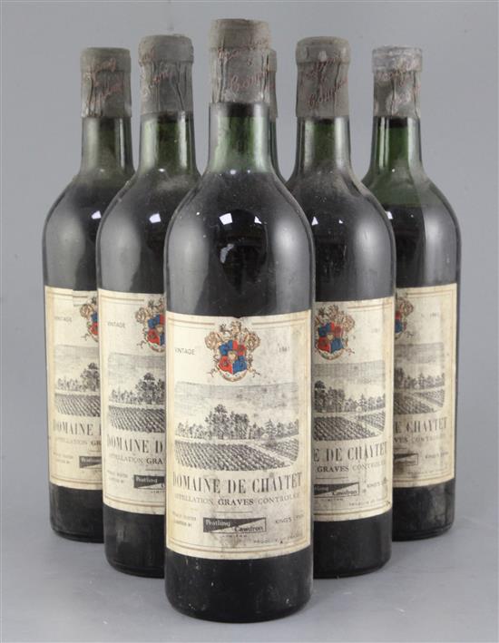 Eight bottles of Domaine de Chaytet, Graves, 1961.